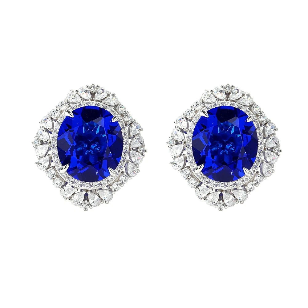 MUSHAN Jewelry Factory S925 Sterling Silver Stud Earrings Light Luxury and HighEnd Electroplated Gold HighCarbon Diamond Jewelry