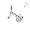 S&S ASTM F136 Titanium Labret Stud | Zircon | 83 Designs | Titanium & Gold