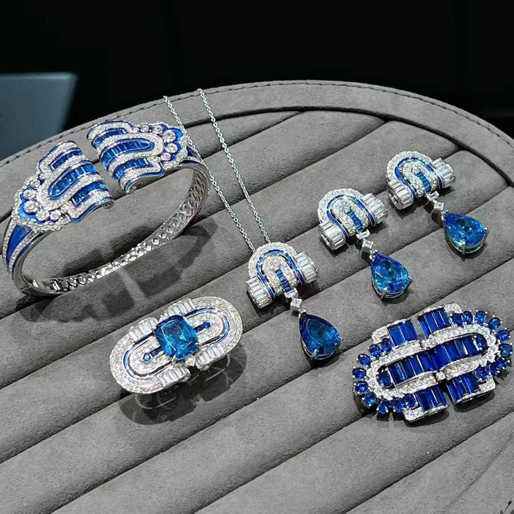 MuShan Jewelry Factory S925 Sterling Silver Ring Light Luxury and High End Silver Plated High Carbon Diamond Jewelry