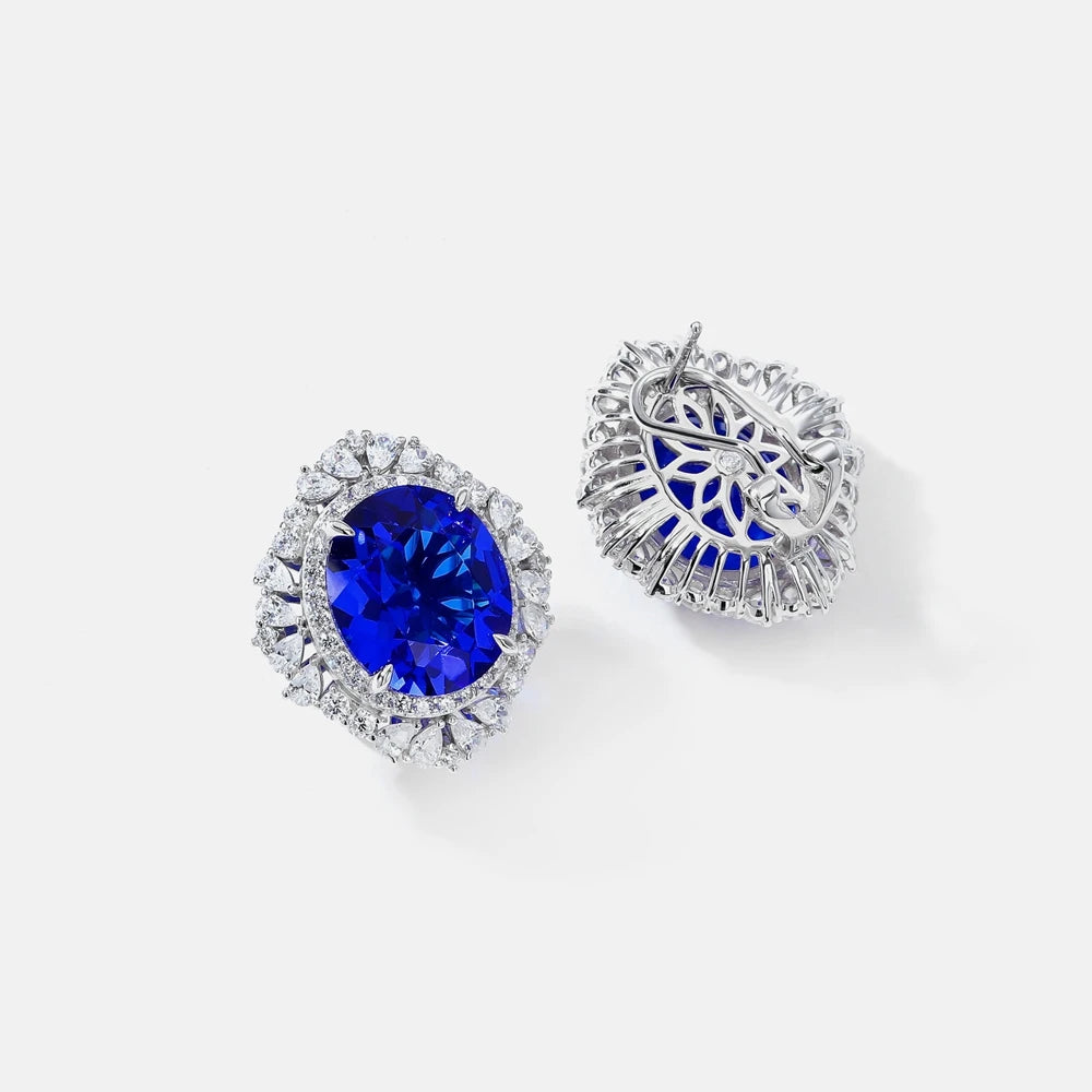 MUSHAN Jewelry Factory S925 Sterling Silver Stud Earrings Light Luxury and HighEnd Electroplated Gold HighCarbon Diamond Jewelry