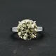 MuShan Jewelry Factory Popular 6ct Round 12mm5A High Carbon Diamond Ring Simulation Diamond Ring in Europe and America
