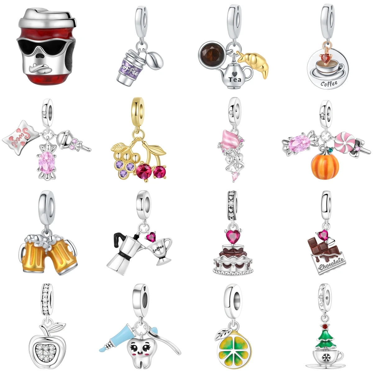 S&S Cute Charm Pendants | Coffee, Drinks & Creative Shapes