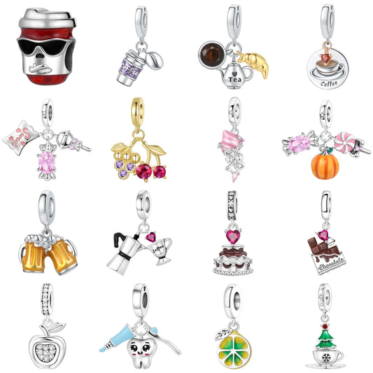 S&S Cute Charm Pendants | Coffee, Drinks & Creative Shapes