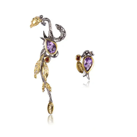 Fashion Art Butterfly 925 Sterling Silver Stud Upper Ear Earrings for Women's Wedding Party Gift