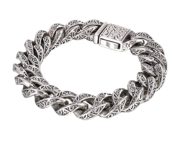 REBEL VIKING Keel Chain Link Bracelet – Stainless Steel Silver
