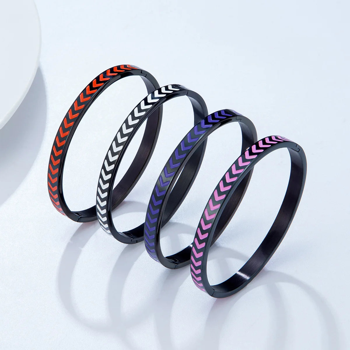 Women's Trendy Gold and Black Epoxy Stainless Steel for Bracelet New Cross-Border Fashion Wholesale Titanium Steel Jewelry