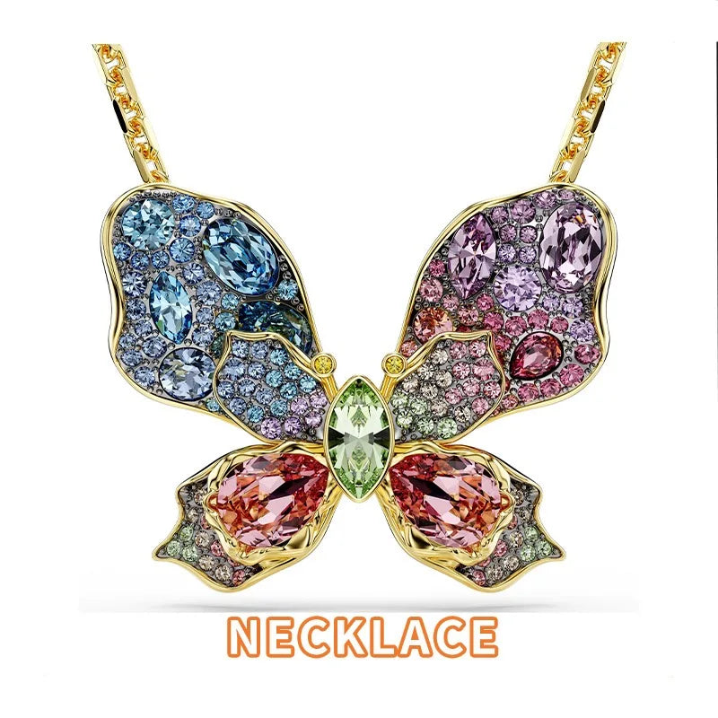 XOTICA Austria Multicolored Series High-Quality Flower-Shaped Crystal Jewelry Set, Jewelry