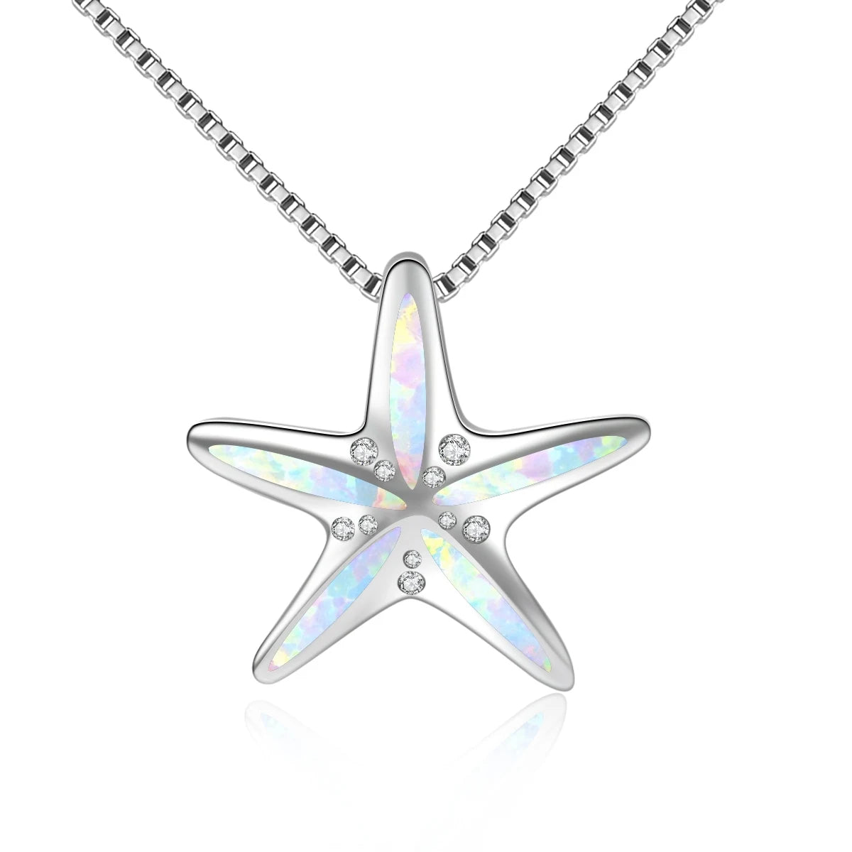 TikTok Viral Starfish Opal Necklace | Blue Coastal Jewelry - Ins Trendy Bulk Supply