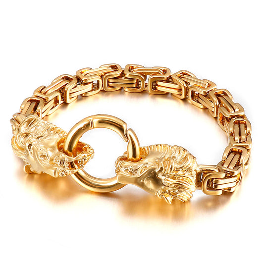 KALEN Domineering Lion Bracelet Stainless Steel Men's Bracelet