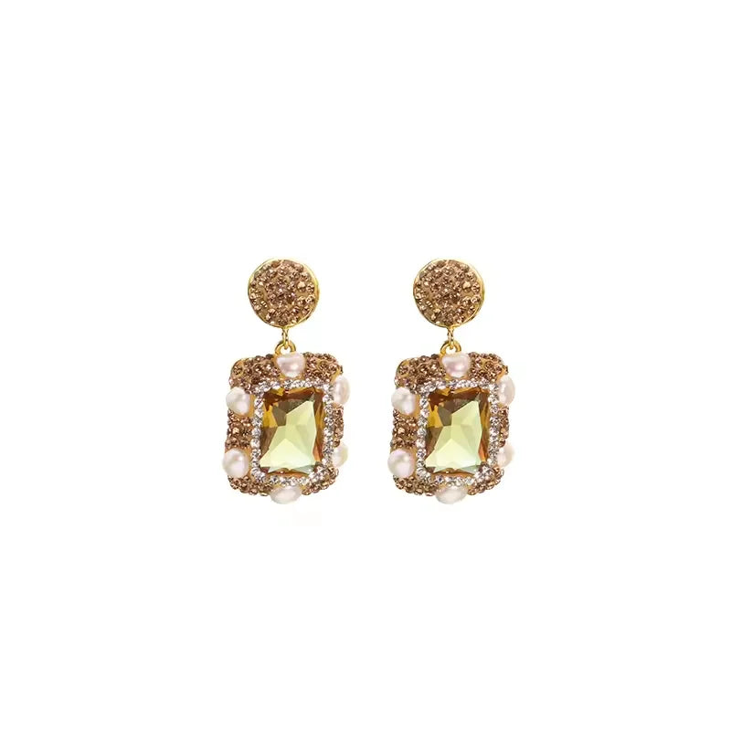 GLSEEVO Natural Freshwater Baroque Bordered Earrings Korean Style Women Luxury Jewelry Fashion Ladies and Girls Gift