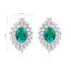 Gemfiori Anster High Quality S925 Lab Grown Emerald Earring Stud Dainty Gemstone Stud Earrings for Women Daily Wear Gift