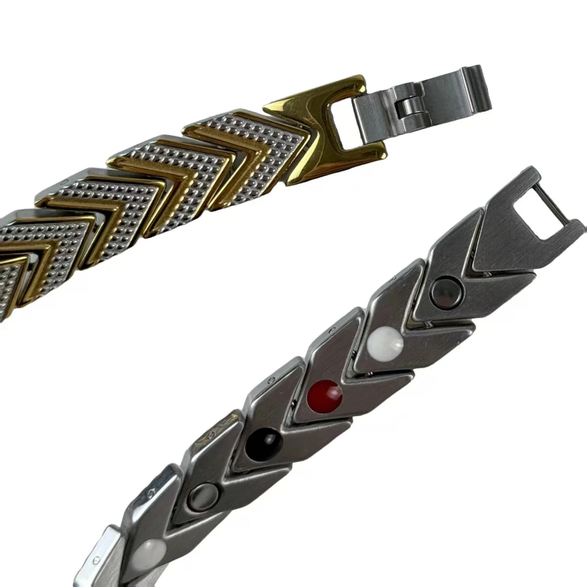 Men's Germanium Titanium Steel Magnetic Bracelet for Hand Arthritis Pain Relief and Health Protection