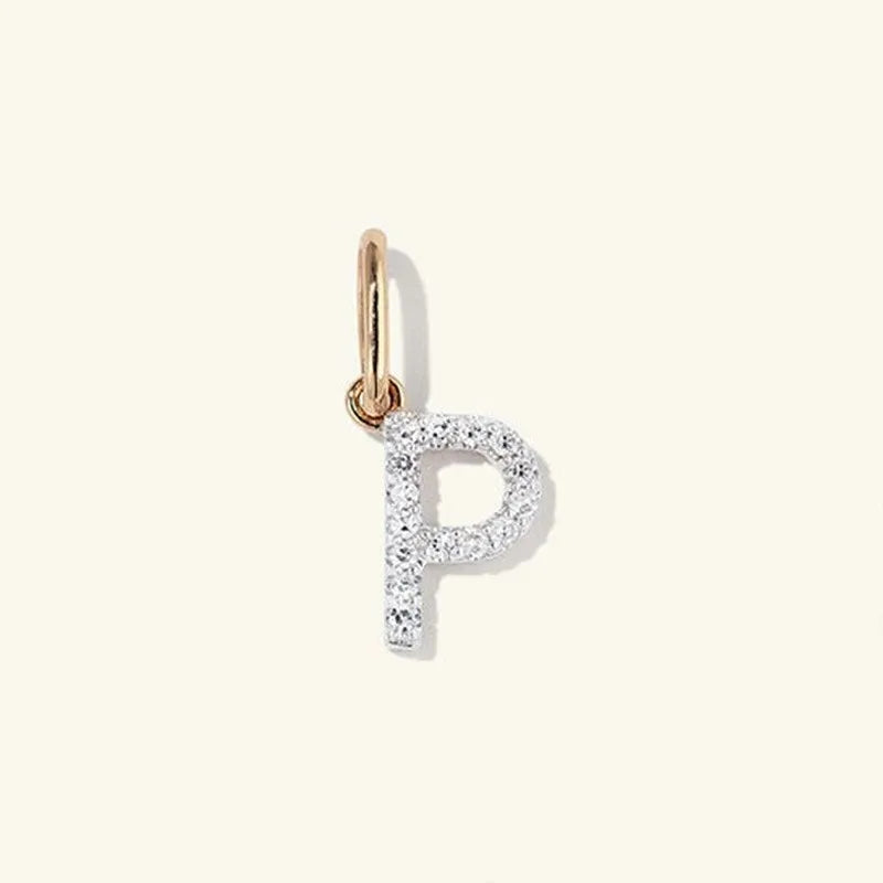 REDheart Fashion Jewelry 925 Sterling Silver Full Zircon Sparkling 26 Letters Pendant Necklaces Women Luxury Silver Necklace
