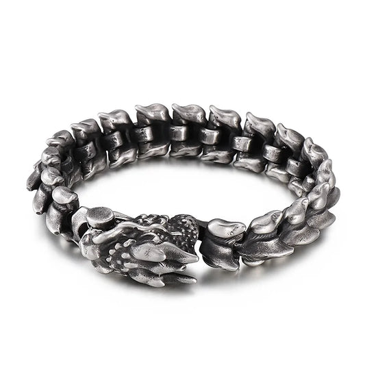 KALEN Vintage Black Keel Chain Bracelets & Bangles Stainless Steel Charms Dragon Head Bracelet Pulseras Para Hombre Premium