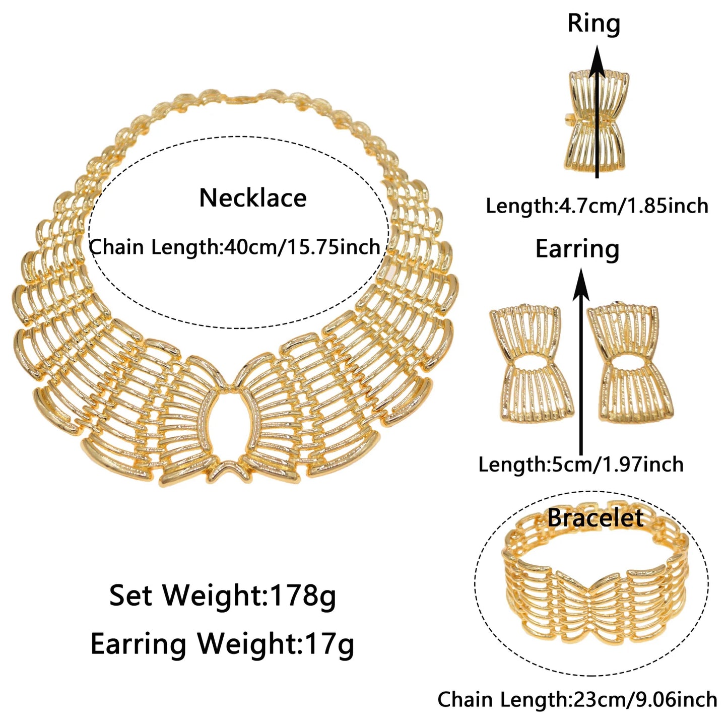 Zhuerrui Italian Hollow Women's Jewelry Four Sets of Personalized Design Atmospheric Elegant Romantic French Style in StockH0759