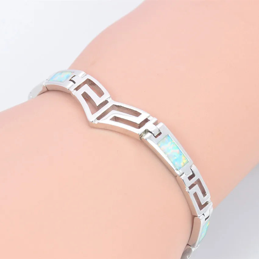 Bohemian Hawaii Opal Opal Geometric Bracelet - Fashionable and Exquisite Geometric Square Design Women's Jewelry