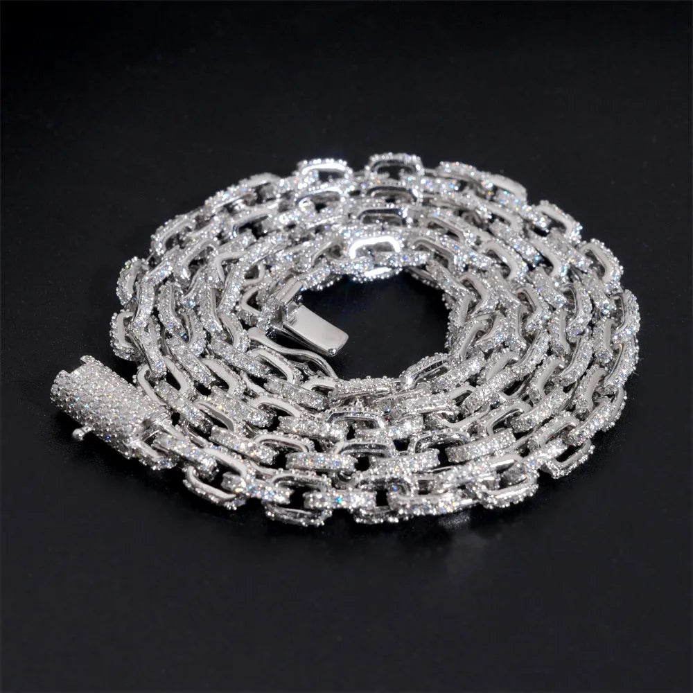 S&S 925 Sterling Silver Moissanite Necklace & Bracelet Set – GRA Certified – Silver & Rose Gold – Collection