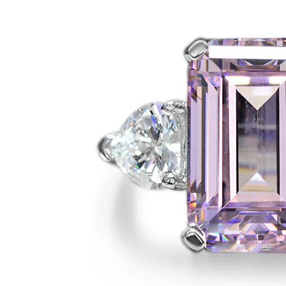 MUSHAN Jewelry Factory 925 Sterling Silver Engagement Ring 5CT Emerald Cut Cubic Zirconia Wedding Bands Parties Jewelry Rings