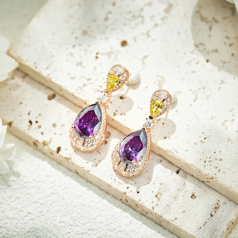 2025 New Necklace Earrings Elegant and Fashionable Brass Gold-plated Enamel Craftsmanship Women's Wedding Accessories