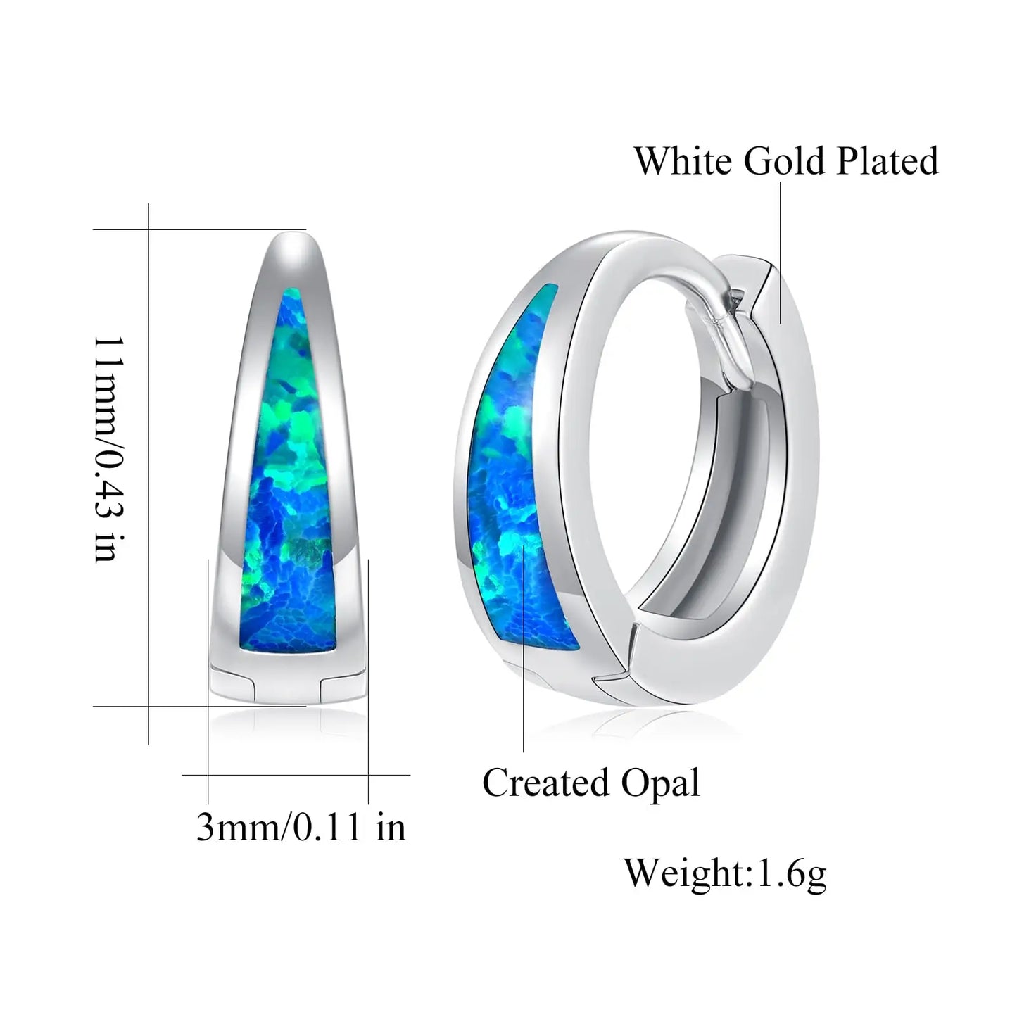 Jewelry for Women Bohemian Plant Floral Cluster Silver Plated Opal Circle circle Stud Earrings