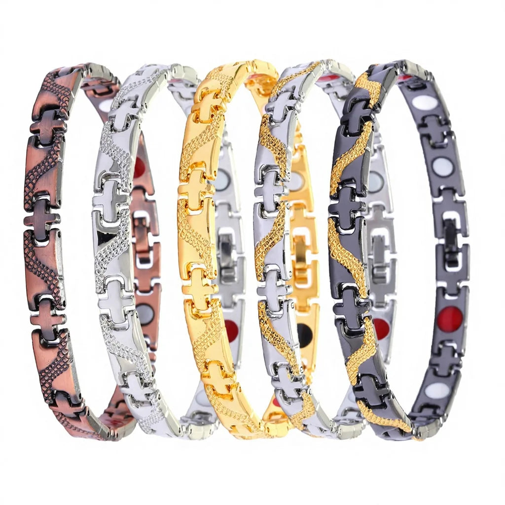 NewLife - Magnetic Kevlar Natural Stone Cross Bracelet