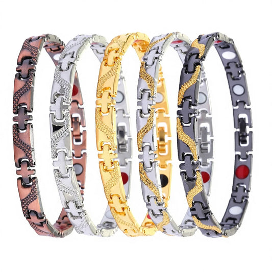 Yunjin Cross-Border TEMU New Kevlar Natural Stone Cross Dragon Pattern Magnetic Chain Simple Fashion Bracelet