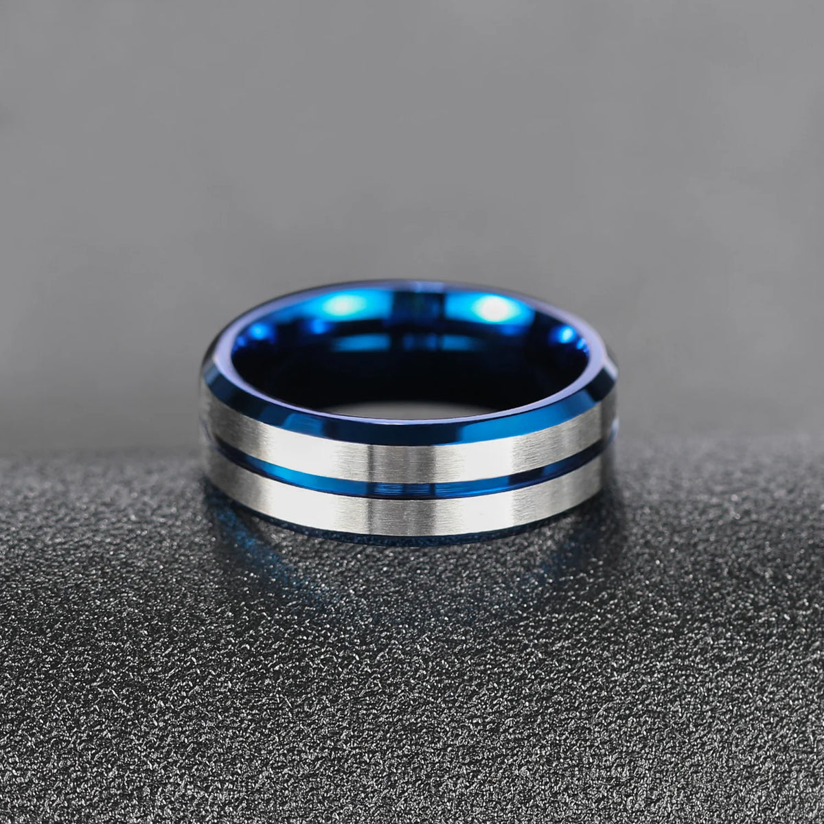 NEWLiFE REBEL Motive Turn 8mm Ring in Tungsten