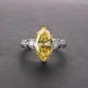 MuShan Jewelry Factory S925 Silver High Carbon Diamond Ring European and American Wish Simple 3 Carat Eye 8*14 Women Ring