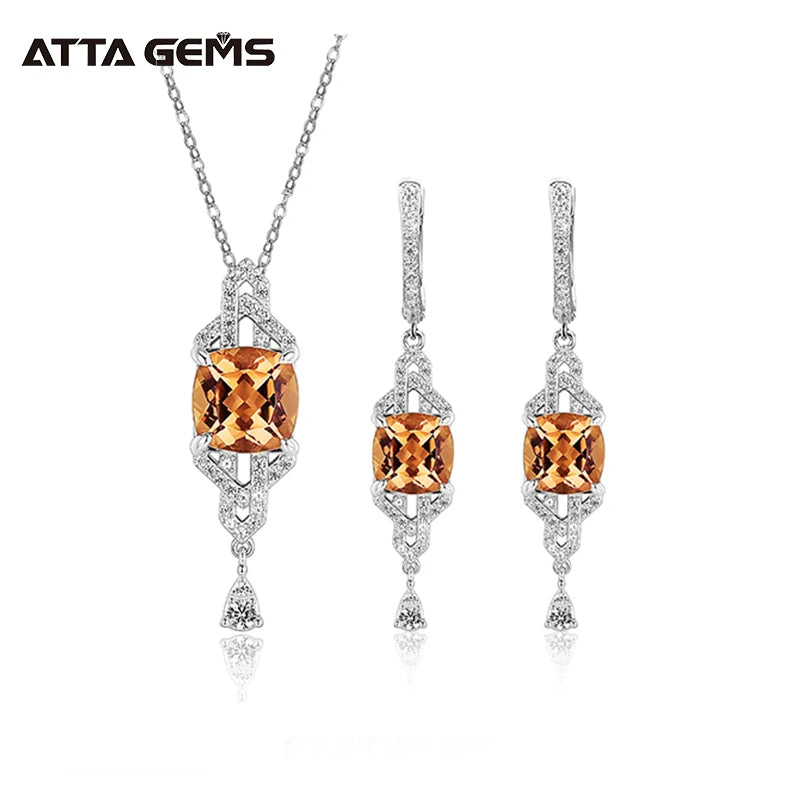 Diaspore Zultanite Jewelry Sets 925 Sterling Silver Color Change Sultanite Pendant Earrings for Women Gemstone Wedding New