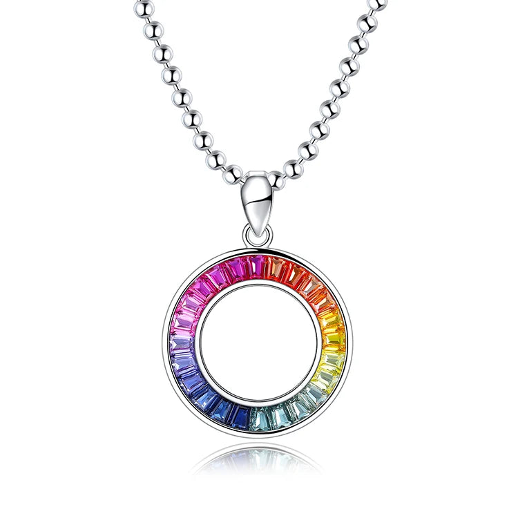 Gemfiori New Arrived A-Z 26 Letters Pendant 925 Sterling Silver Initial Letter Coin Necklace