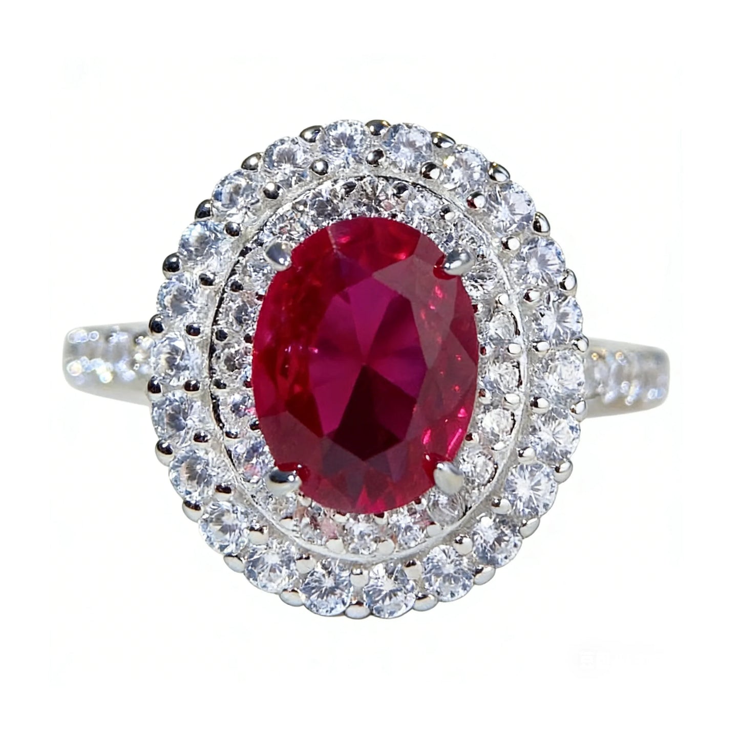 Wholesale Custom 925 Sterling Silver Ruby Rings Women Anniversary Wedding Red 5A 8A Zirconia Rings Jewelry Supplier Manufacturer
