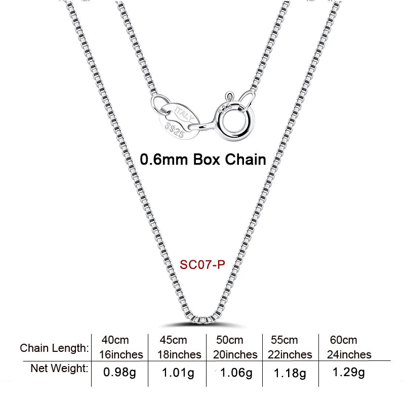 S&S 925 Sterling Silver Chain Necklace — Rope, Figaro, Cuban & Box | S&S Collection