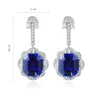 Gemfiori Anster High Quality S925 Lab Grown Sapphire Earring Stud Dainty Gemstone Stud Earrings for Women Daily Wear Gift