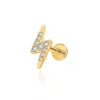 S&S ASTM F136 Titanium Zircon Labret & Nose Stud | Gold & Silver | 8 Designs