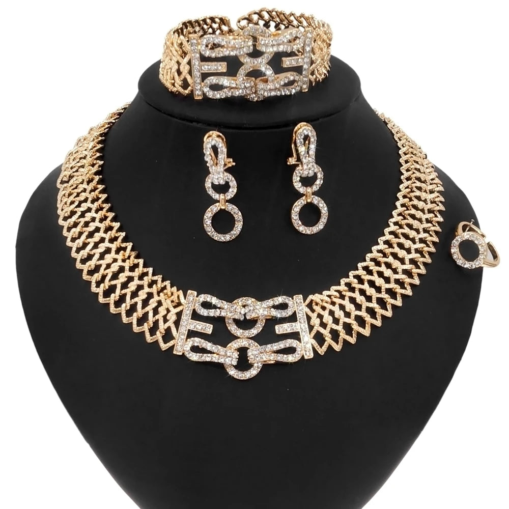 Zhuerrui High Quality African Jewelry Sets Italian Gold Plated Jewelry Set Fashion Lady Dubai Style Jewellery Sets HD21070114
