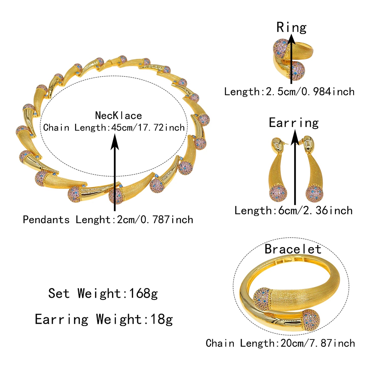 Zhuerrui New Design Sense Jewelry Set American High-end Diamond Series Ladies Classic Inheritance Wedding Four SetsHZ25014251