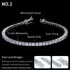 ArtistA Hip Hop Solid 925 Sterling Silver Moissanite Jewelry Tennis Chain Link Bracelet in Stock