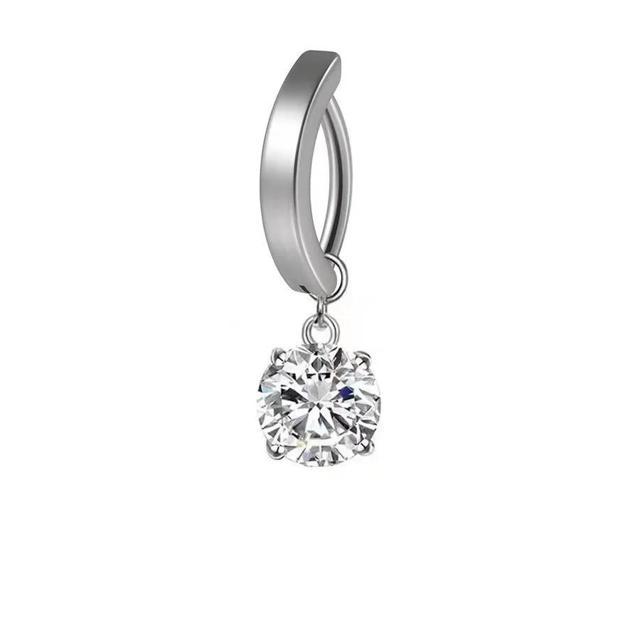 S&S Minimalist Curved Smooth Belly Button Nail butterfly Five Pointed Star Belly Button Buckle Piercing Jewelry