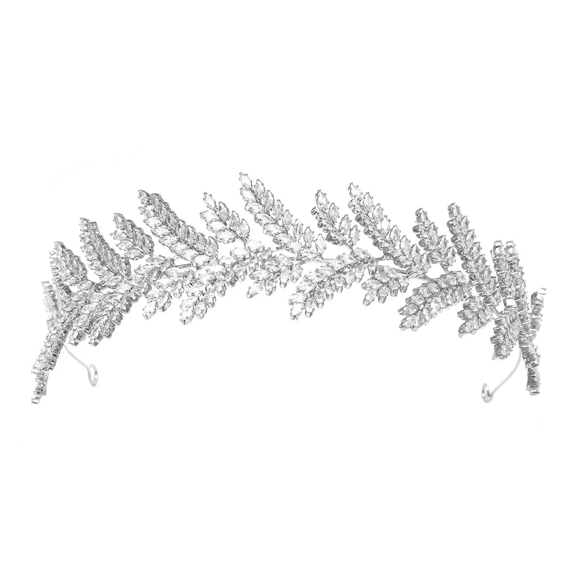 SLBRIDAL Luxury Sparkling Full Cubic Zircon Bridal Tiara Headband Wedding Crown Pageant CZ Hair Accessories Women HairJewelry