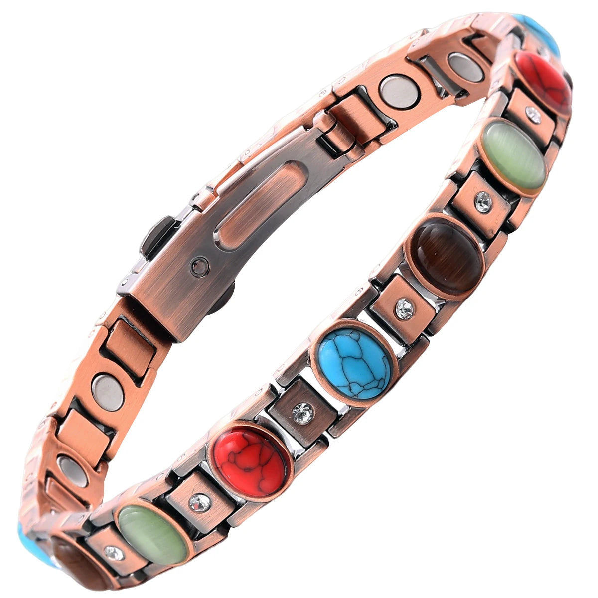 NewLife - Magnetic Turquoise Pure Copper Link Bracelet