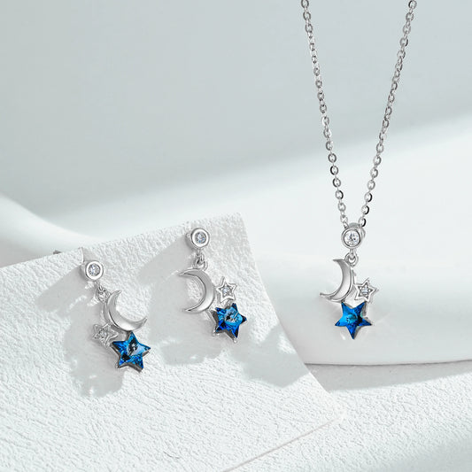 ArtistA Star Crystal Jewellery Set in 925 Sterling Silver