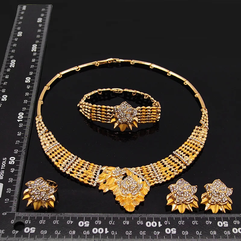Zhuerrui Nigerian 18k Gold Plated Jewelry Set Brazil Gold Designer Wedding Jewellery Set HD20072314