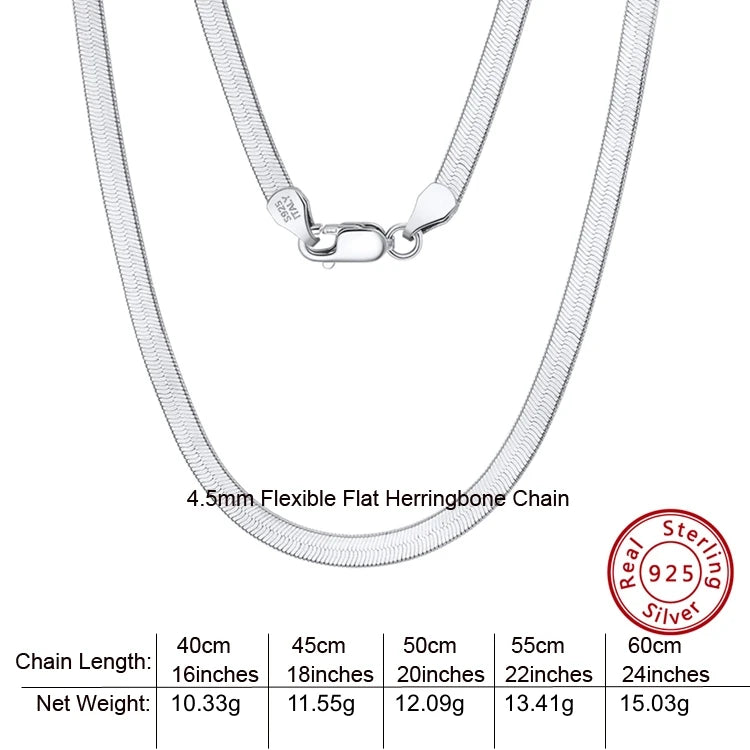 S&S 925 Sterling Silver Chain Necklace — Rope, Figaro, Cuban & Box | S&S Collection