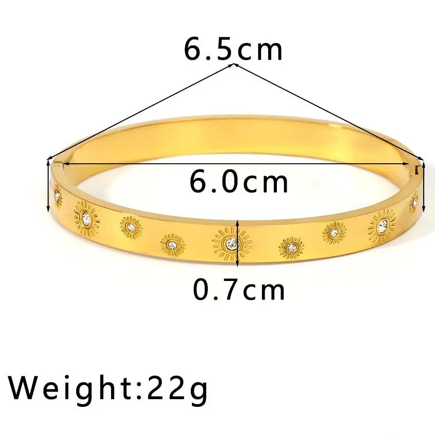 Versatile Hand Round Zircon Fine Snake Chain Bracelets New Green Leaf Charm Gold Stainless Steel Indian Style Bangles ALN2511307