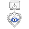 FASHIONISTA Evil Eyes Series Hot Selling Italian Charm Bracelets Geometric Trendy Stainless Steel Zircon Rhodium Plated Unisex