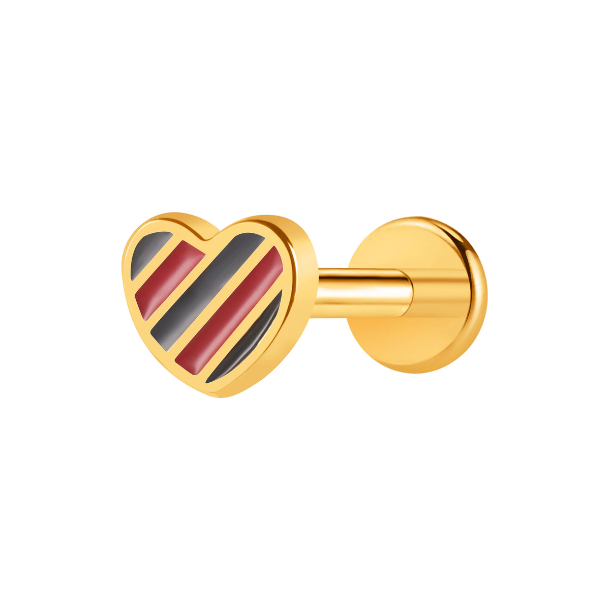 S&S Stainless Steel Gold Flat Back Labret Stud | Zircon | 10 Designs