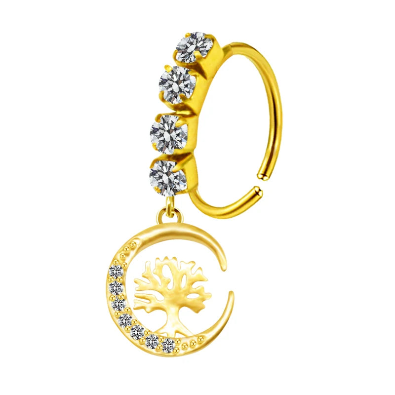 S&S Stainless Steel Dangle Hoop Nose Ring Collection | 66 Designs