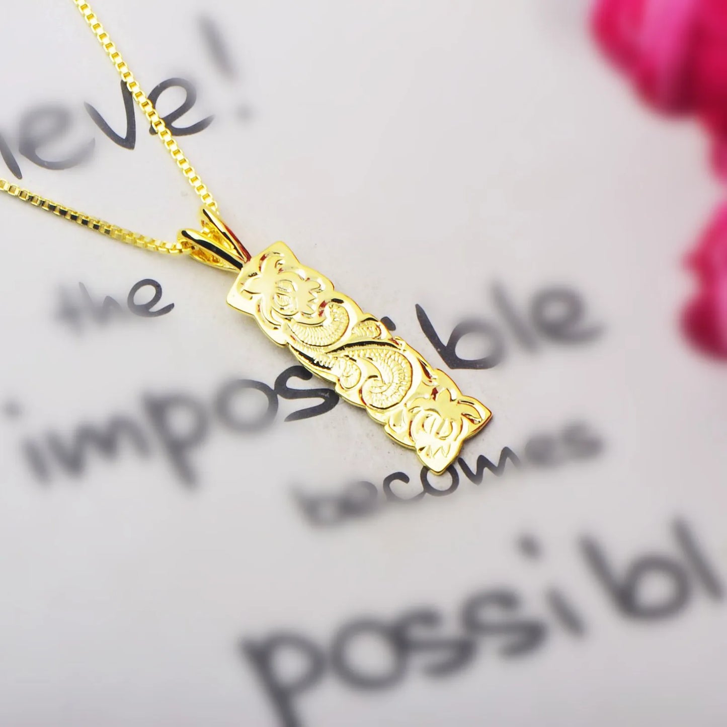 Boho TikTok Trendy Square Shape Pendant Necklace-Copper Sweater Chain Link Chain Wholesale Jewelry