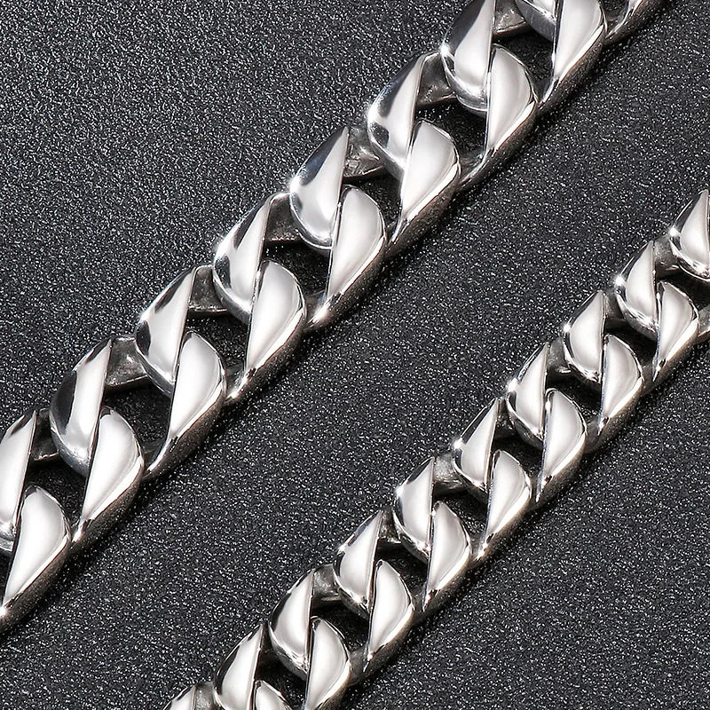 VIKING Mens Anchor Stainless Steel Charm Bracelet – Trendy Silver