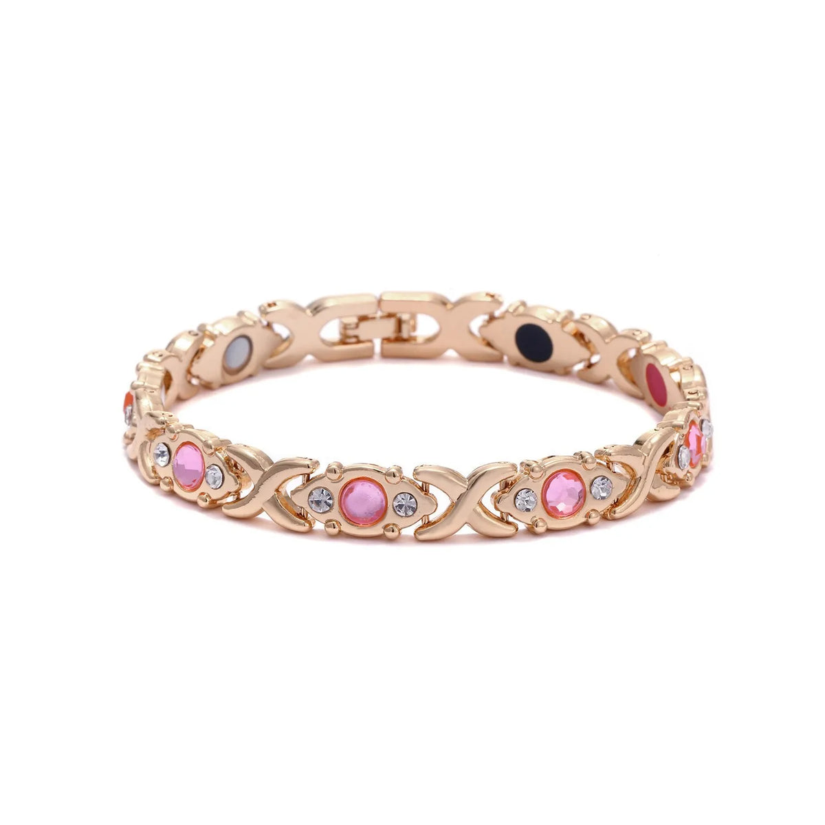European and American fashion detachable energy magnet bracelet with diamond-encrusted and adjustable ladies bracelet